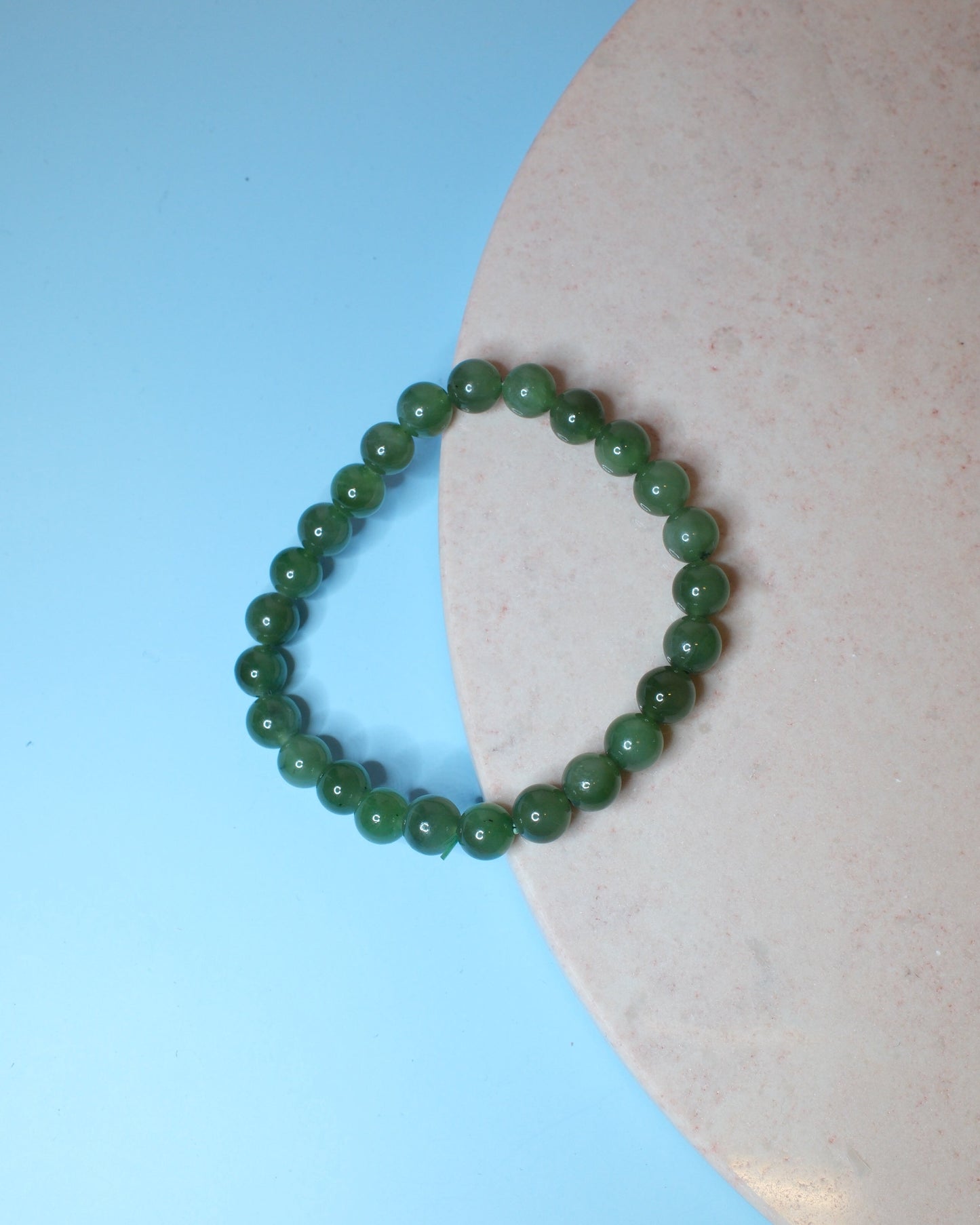 Nefritjade armband, 8 mm