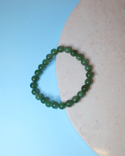 Nefritjade armband, 8 mm