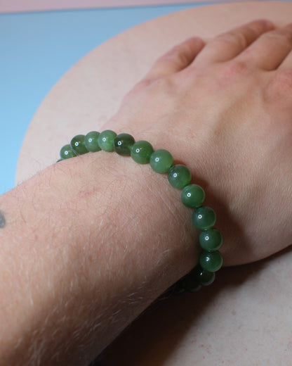 Nefritjade armband, 8 mm