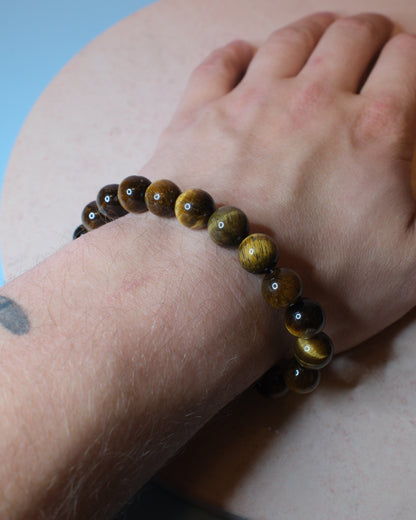 Tigeröga armband, 10 mm