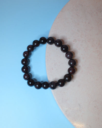 Granat armband, 10 mm