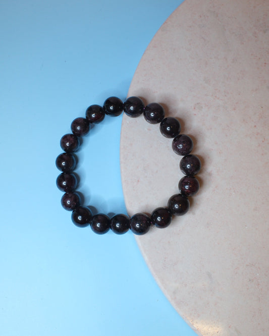 Granat armband, 10 mm