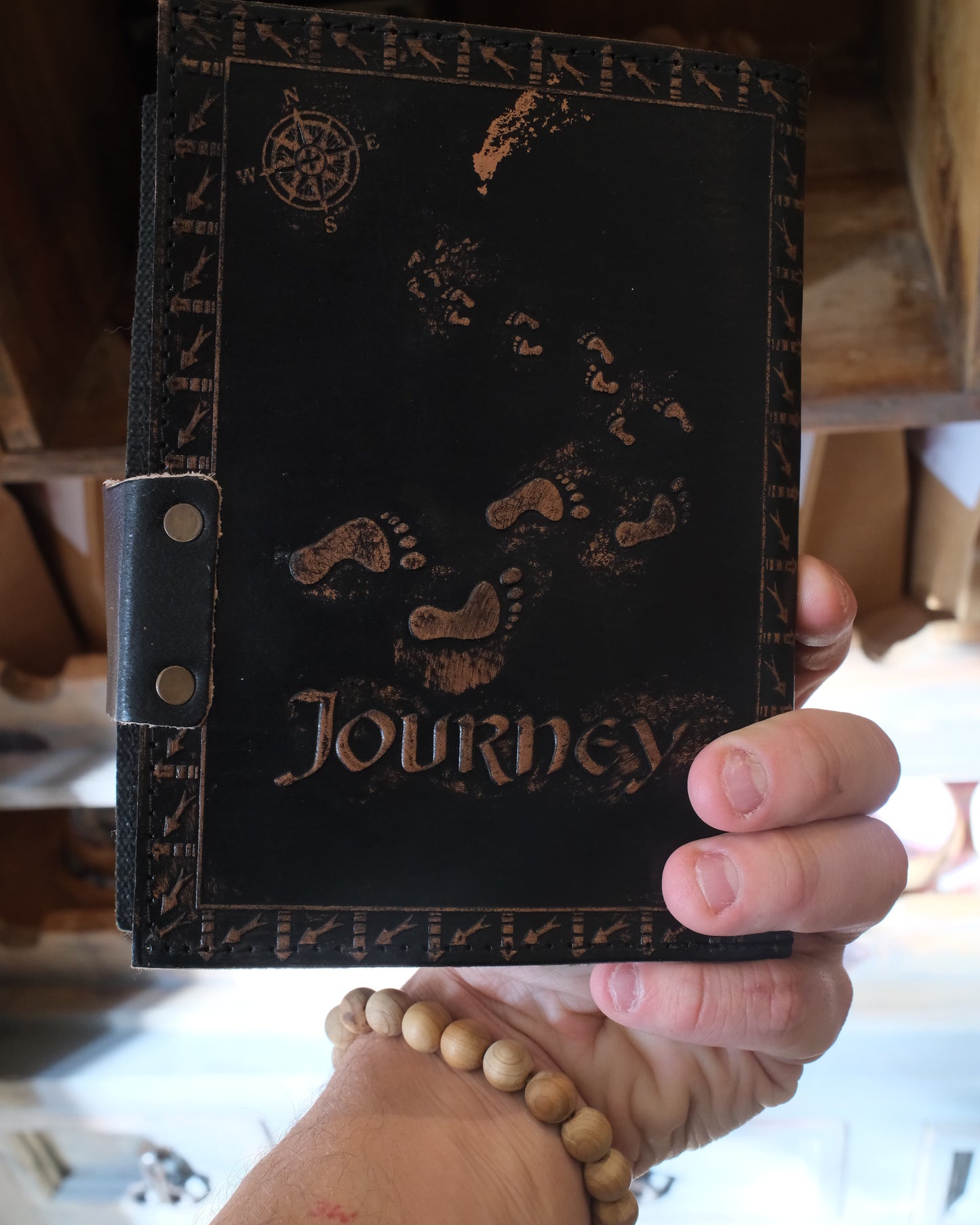Anteckningsbok, läder - Journey