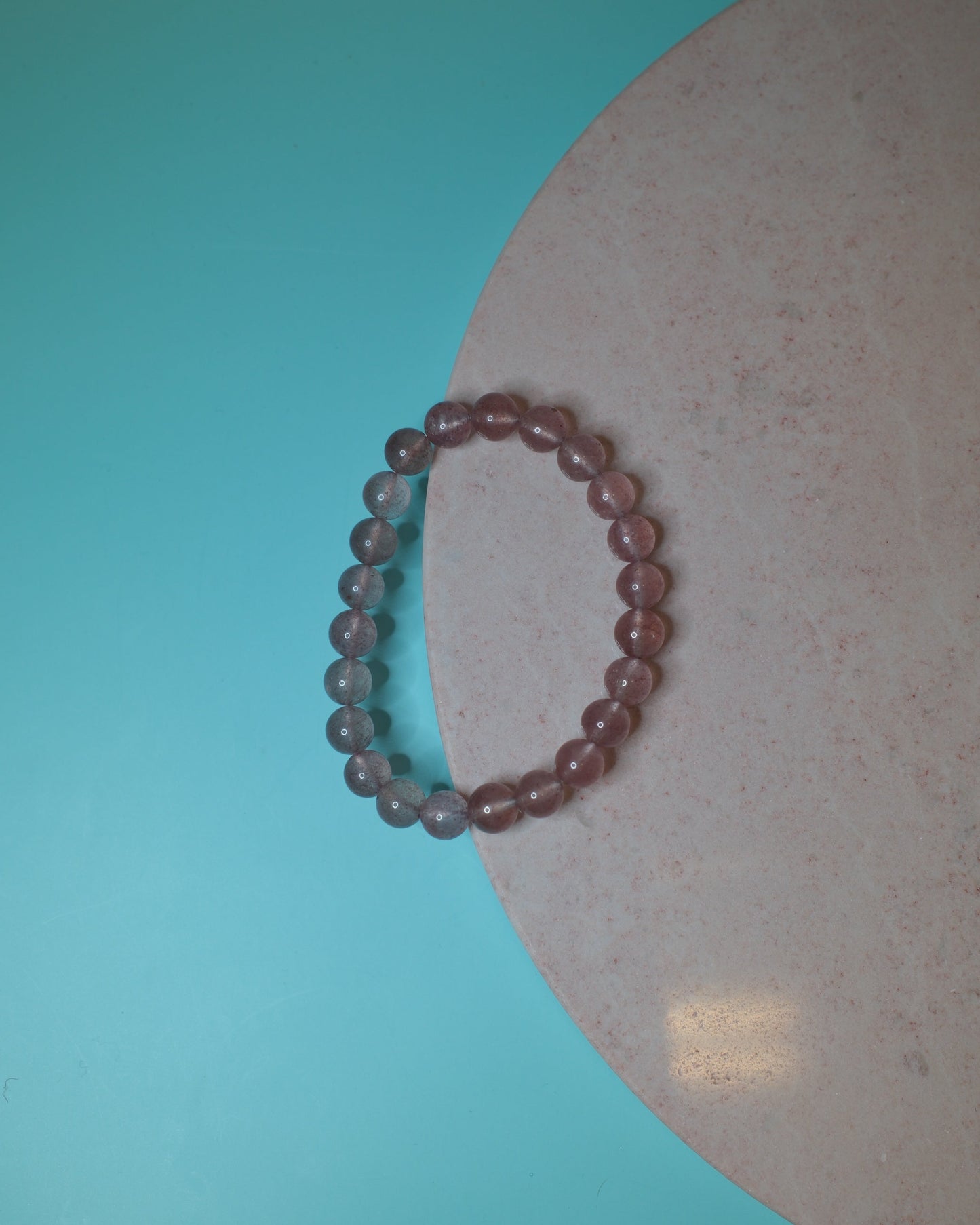 Jordgubbskvarts armband, 8 mm