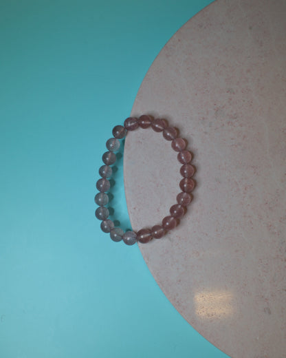 Jordgubbskvarts armband, 8 mm