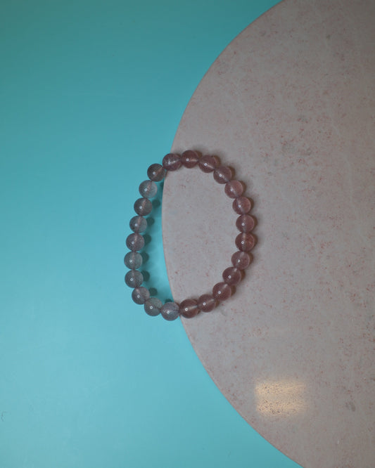 Jordgubbskvarts armband, 8 mm