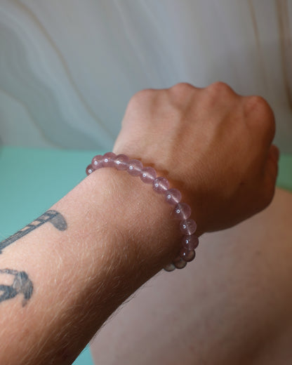 Jordgubbskvarts armband, 8 mm