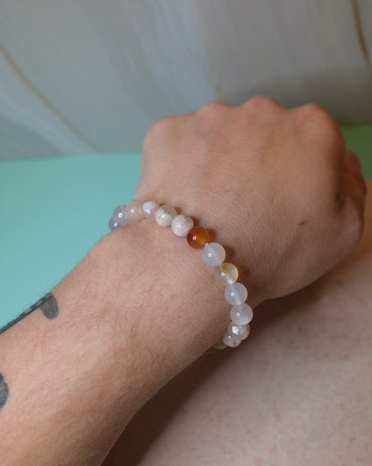 Blomsteragat armband, 8 mm