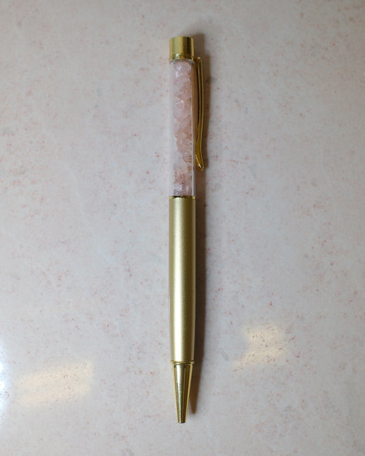 Bläckpenna med Rosenkvarts