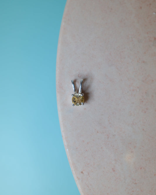 Citrin Hänge, sterlingsilver 925