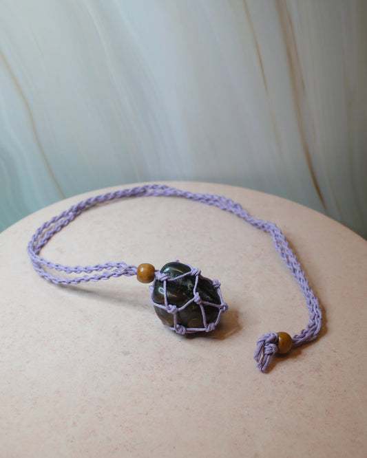 Halsband till kristaller, lila