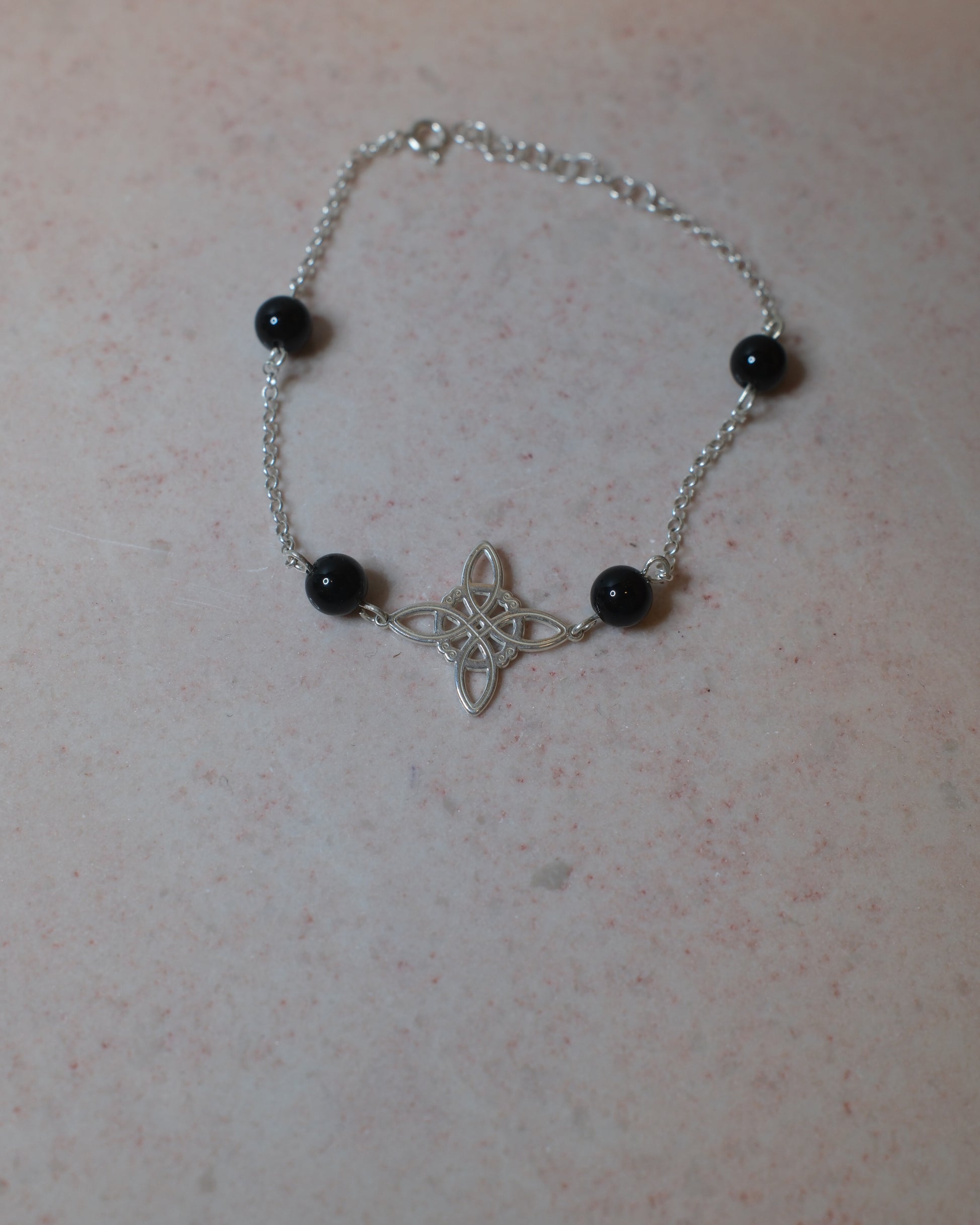 Armband Jet i Sterling Silver 925 Spiritana