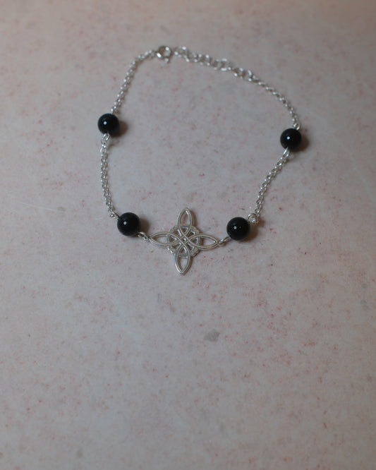 Armband Jet i Sterling Silver 925