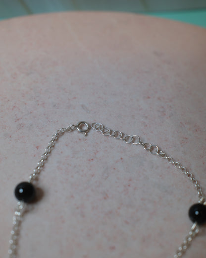 Armband Jet i Sterling Silver 925 Spiritana