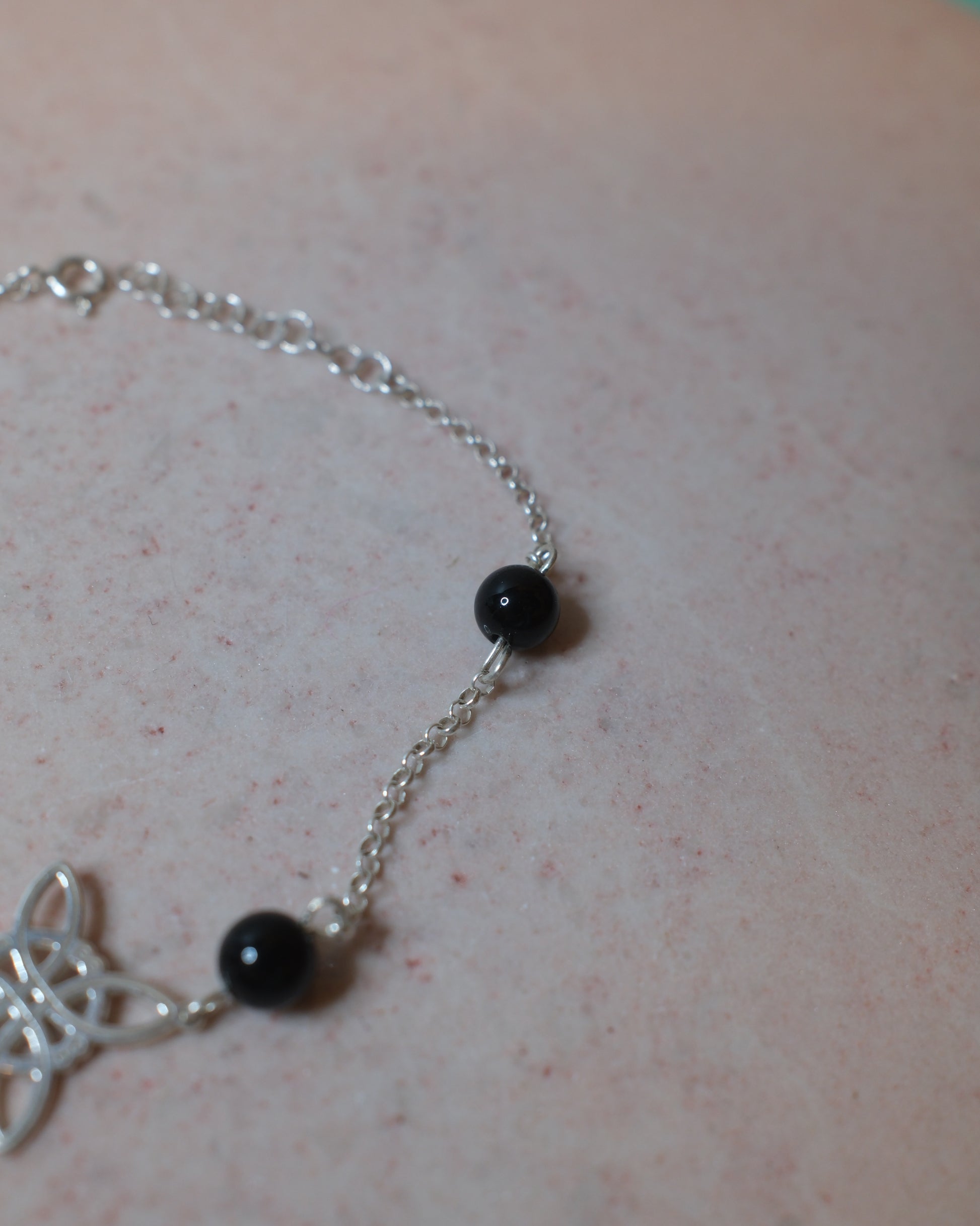 Armband Jet i Sterling Silver 925 Spiritana