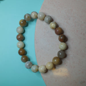 Fossilkorall Armband, 10 mm Spiritana