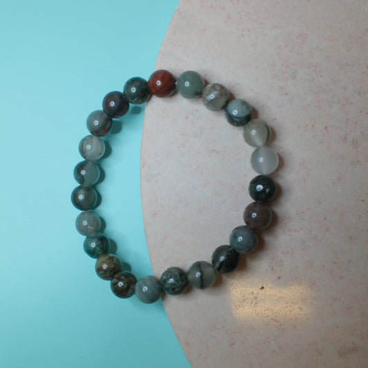 Afrikansk Heliotrop Armband, 8 mm Spiritana