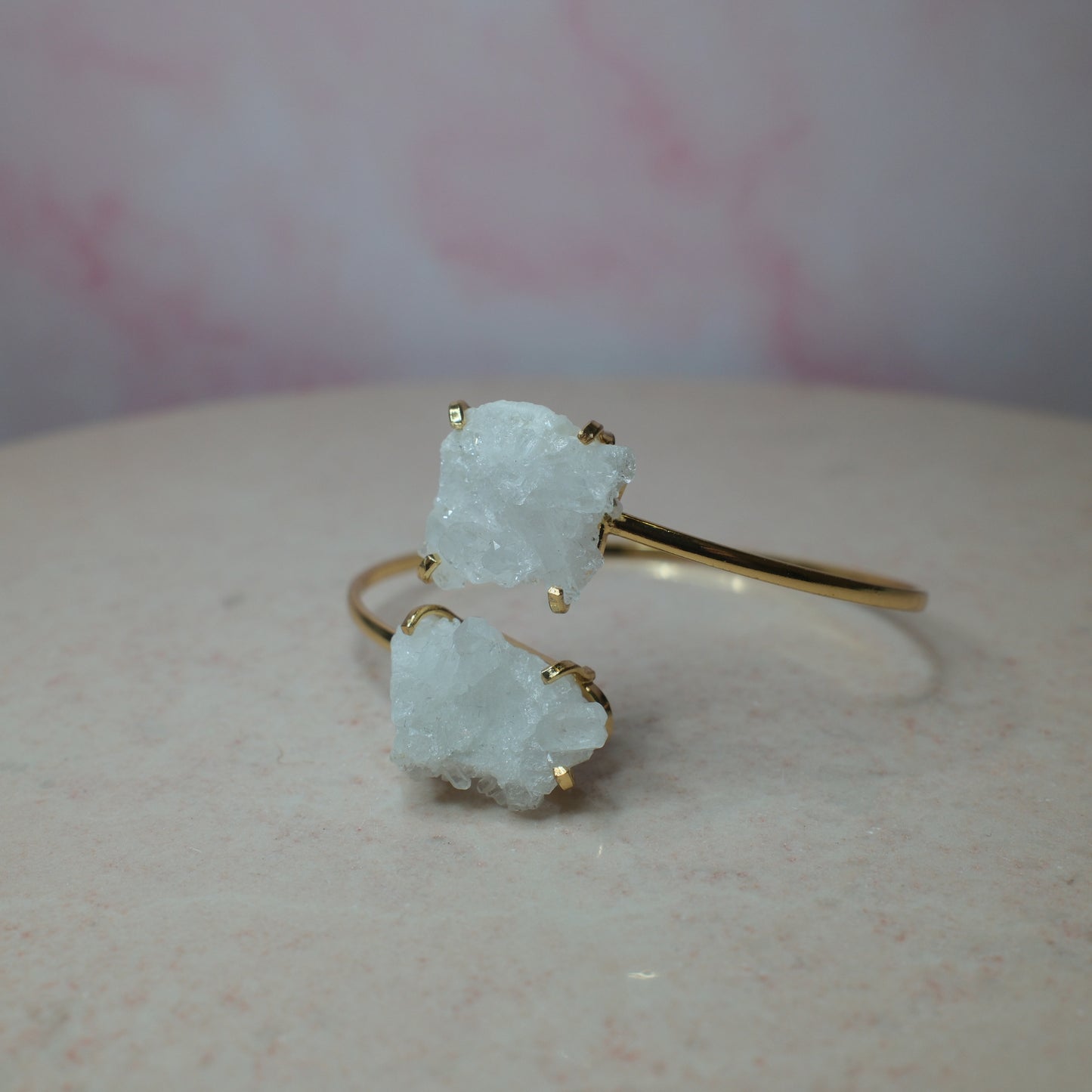 Bergkristall armband, guld (C) Spiritana