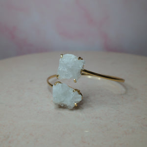 Bergkristall armband, guld (C) Spiritana
