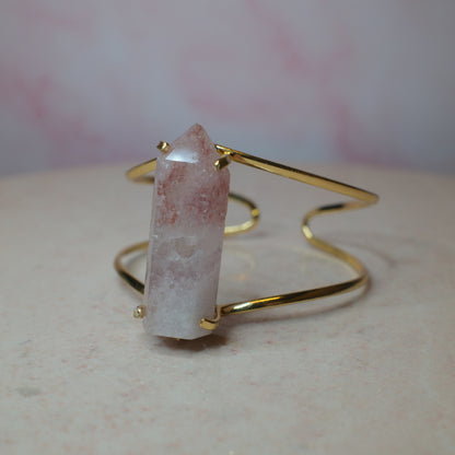 Rosa ametist armband, guld (C) Spiritana