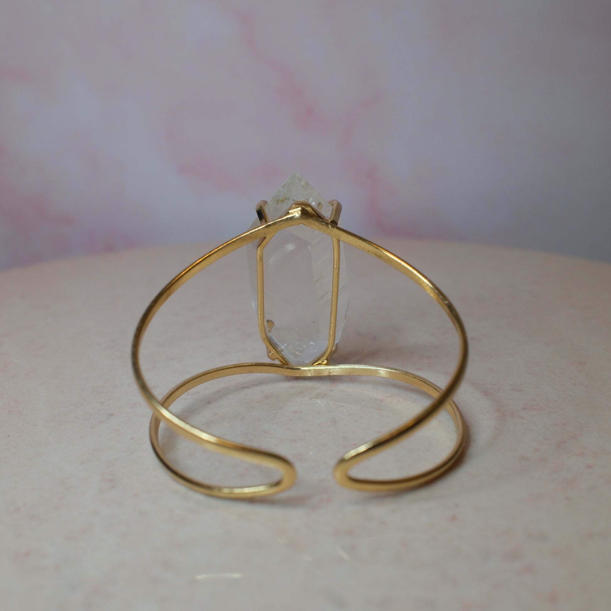 Bergkristall armband, guld (A) Spiritana
