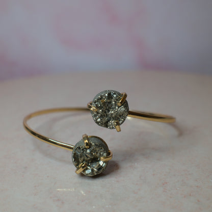 Pyrit armband, guld (B) Spiritana