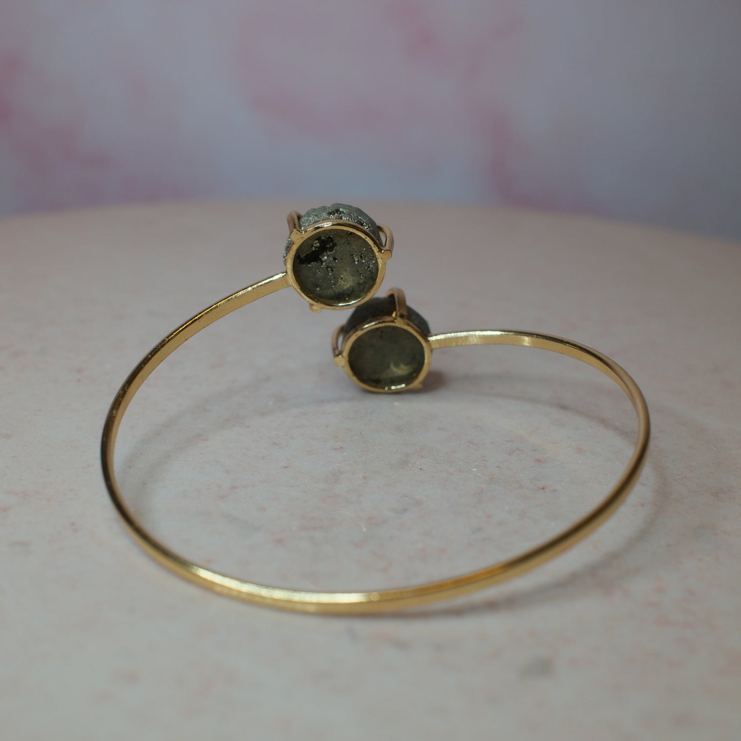 Pyrit armband, guld (B) Spiritana