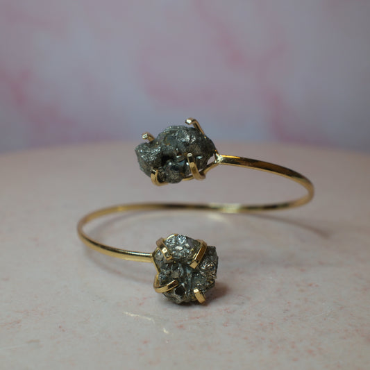 Pyrit armband, guld (A) Spiritana