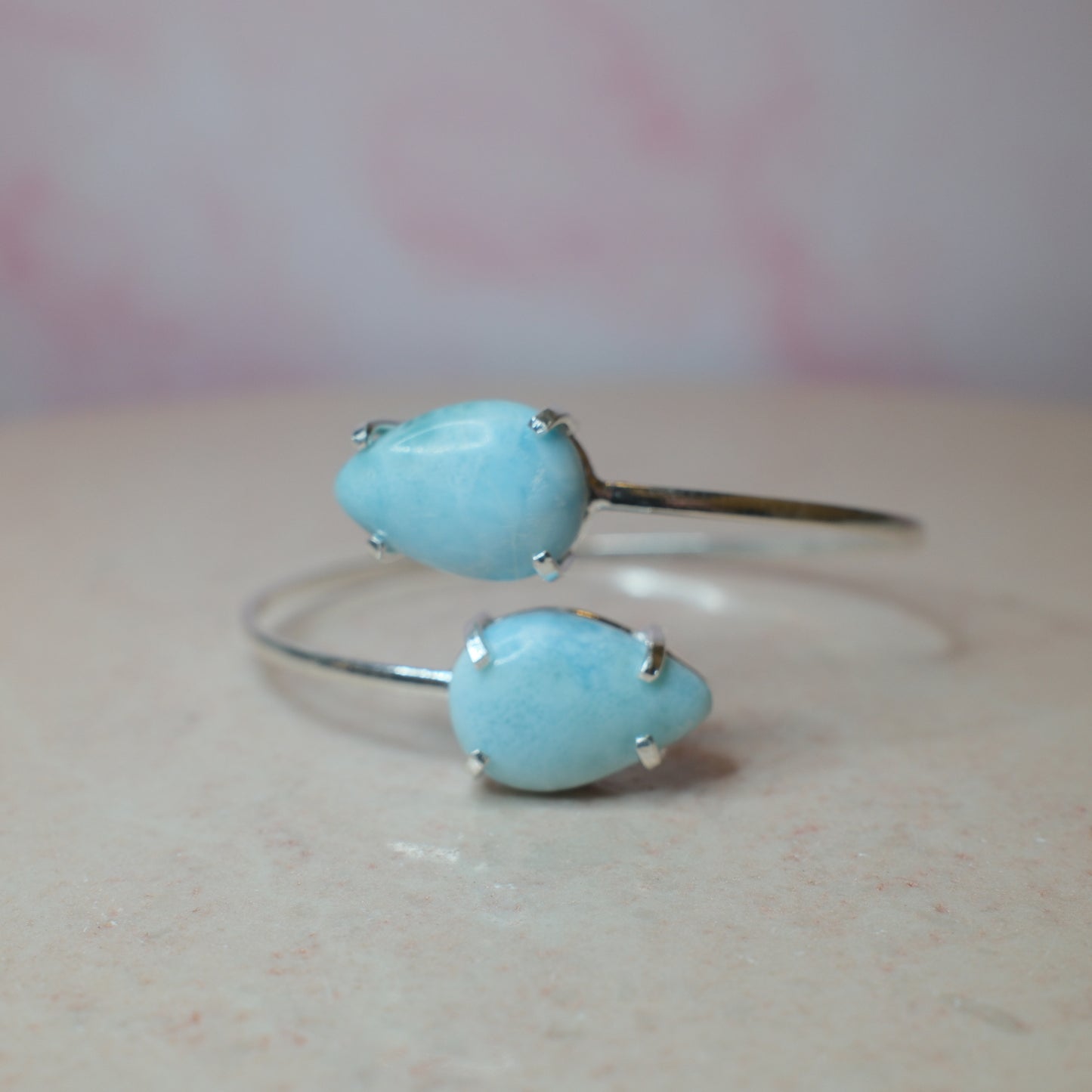 Larimar armband, silver (G) Spiritana