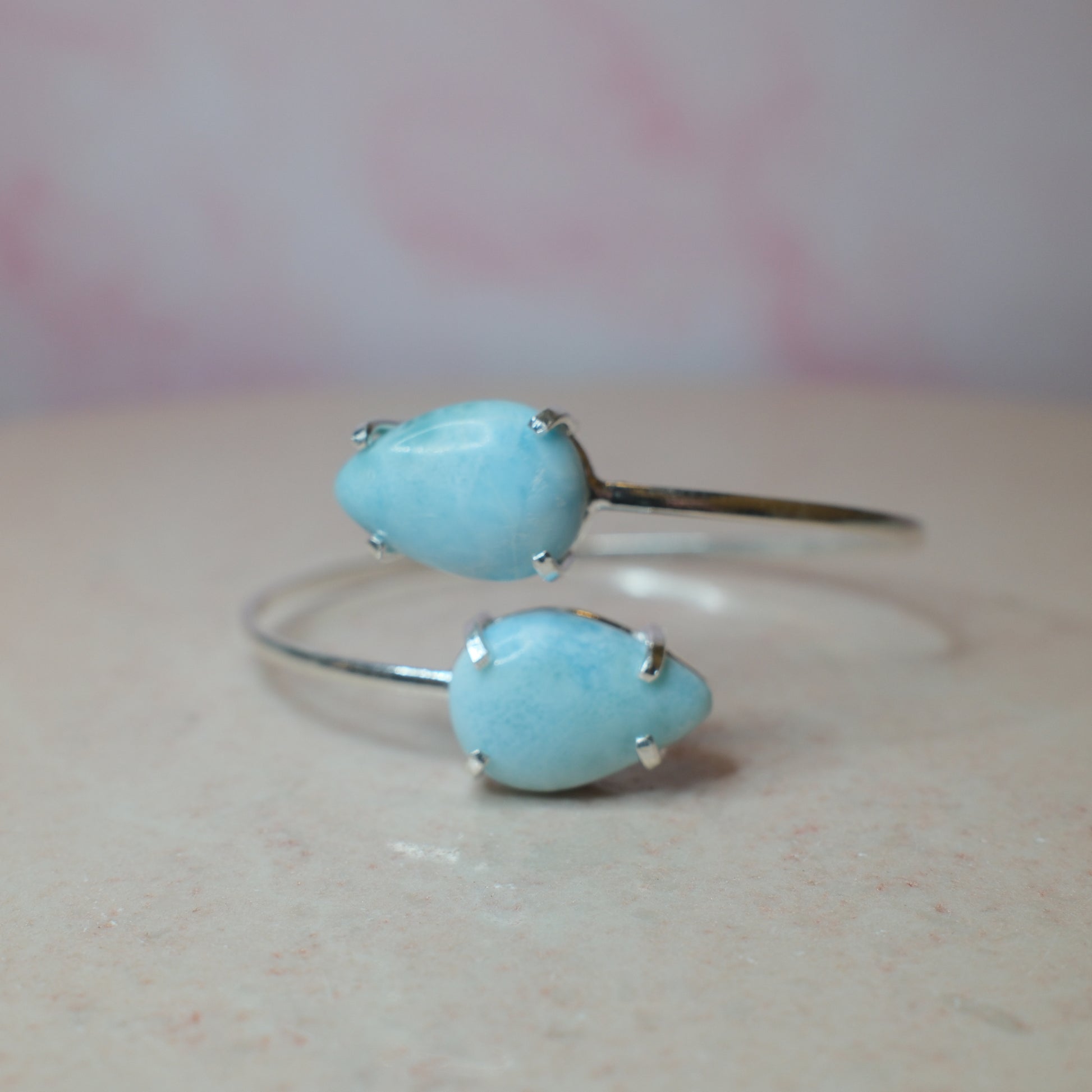 Larimar armband, silver (G) Spiritana