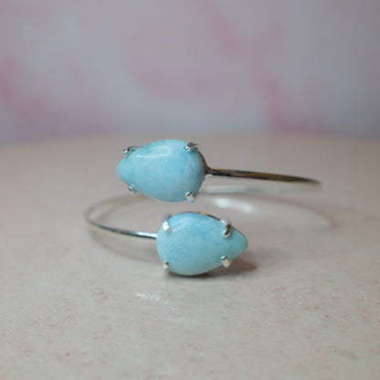 Larimar armband, silver (G) Spiritana