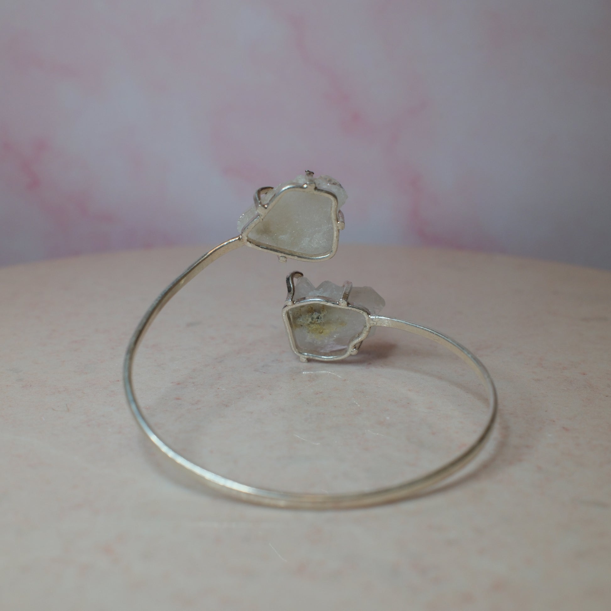 Bergkristall armband, silver (B) Spiritana