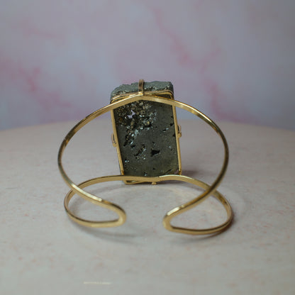 Pyrit armband, guld (C) Spiritana