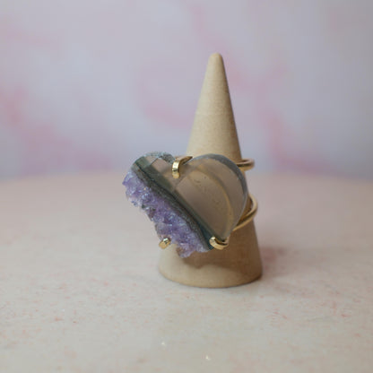 Ametist ring hjärtformad, guld (C) Spiritana