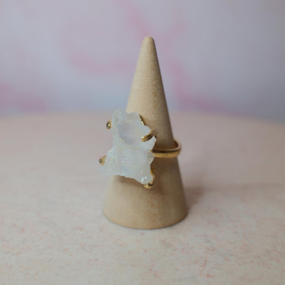 Ängelkvarts ring, guld (C) Spiritana