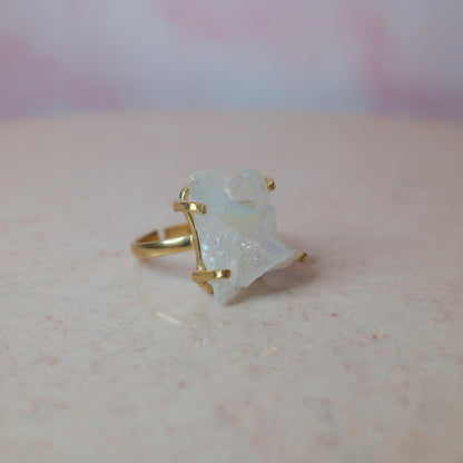 Ängelkvarts ring, guld (C) Spiritana