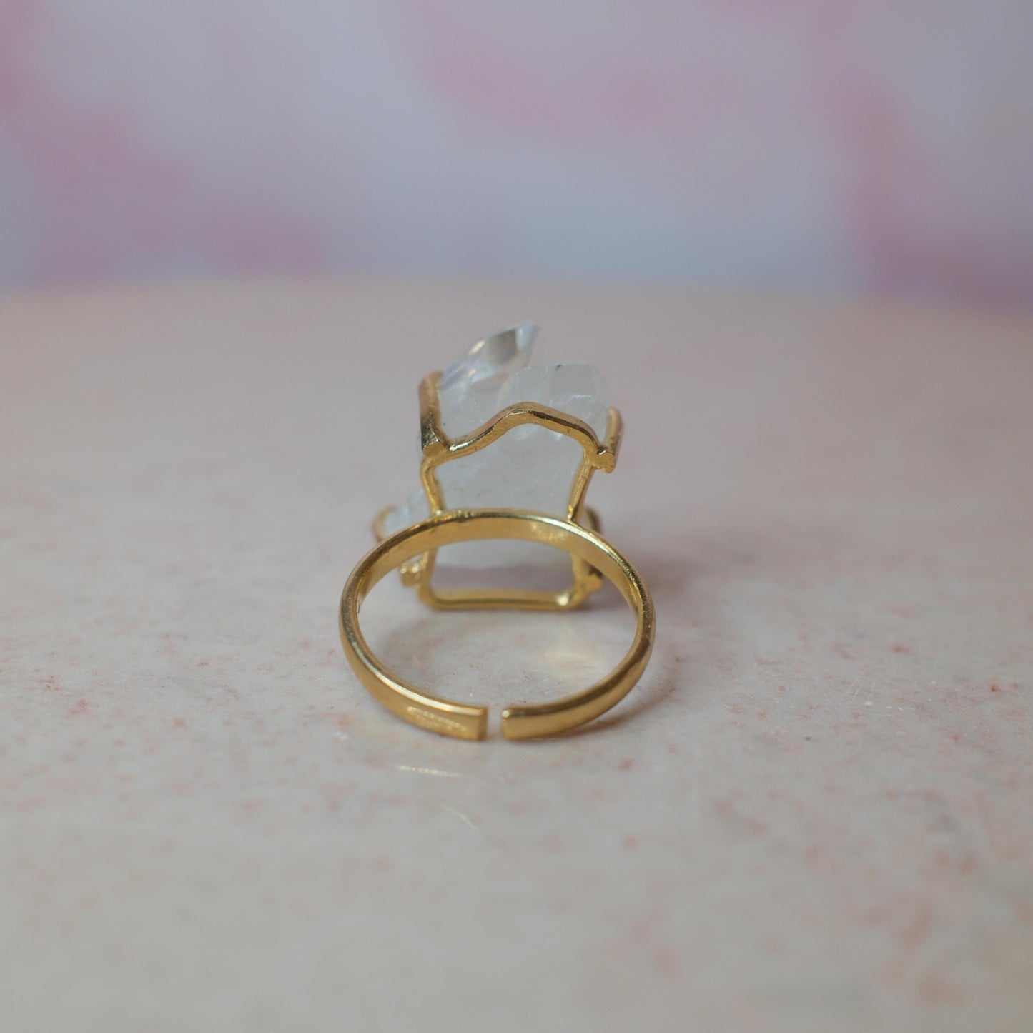 Ängelkvarts ring, guld (C) Spiritana