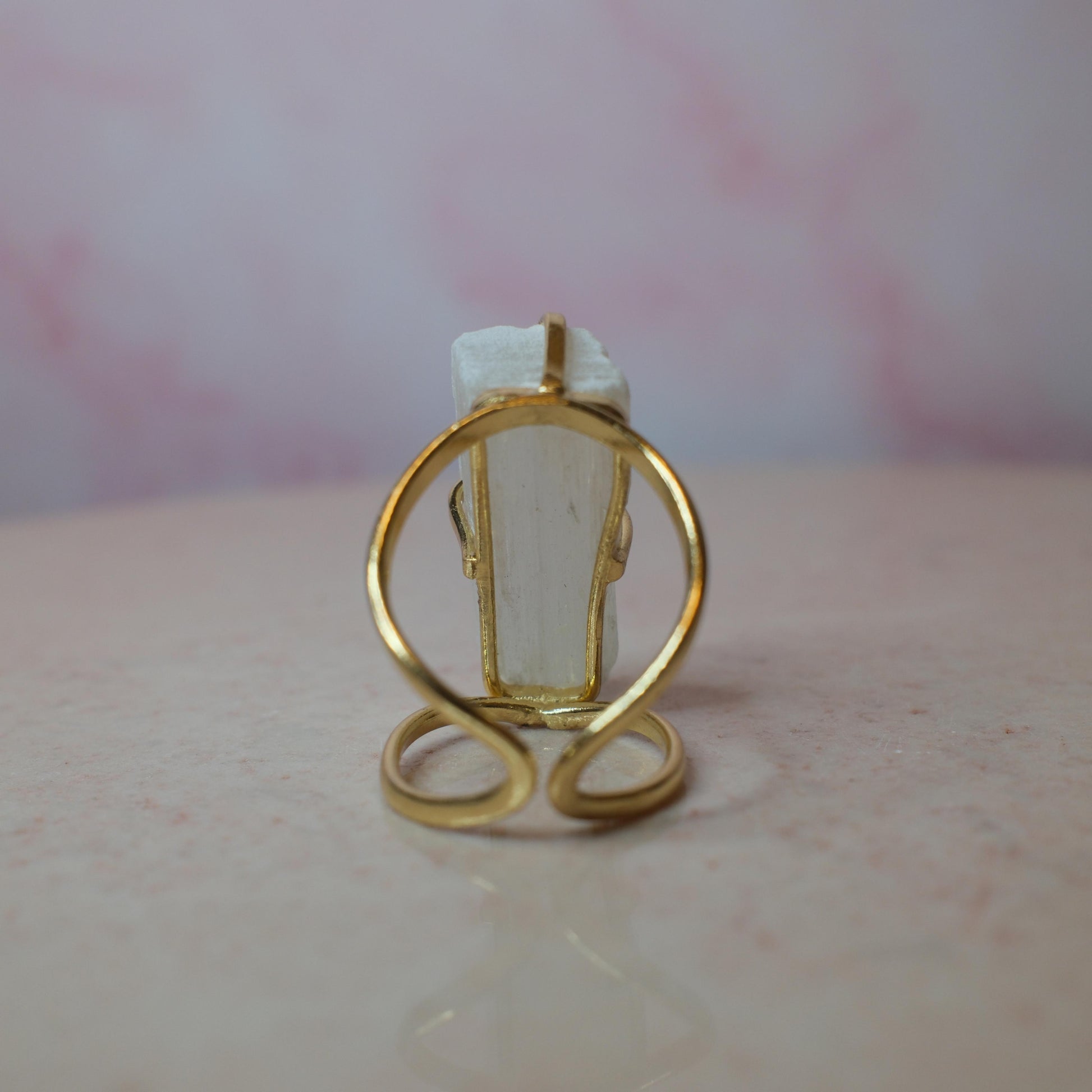 Selenit ring, guld (A) Spiritana