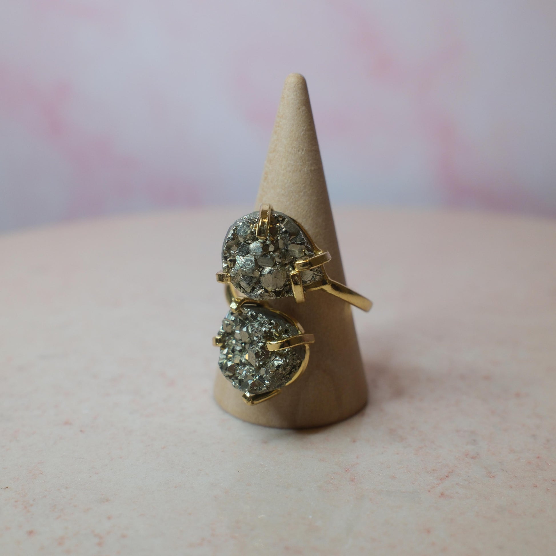 Pyrit ring, guld (B) Spiritana