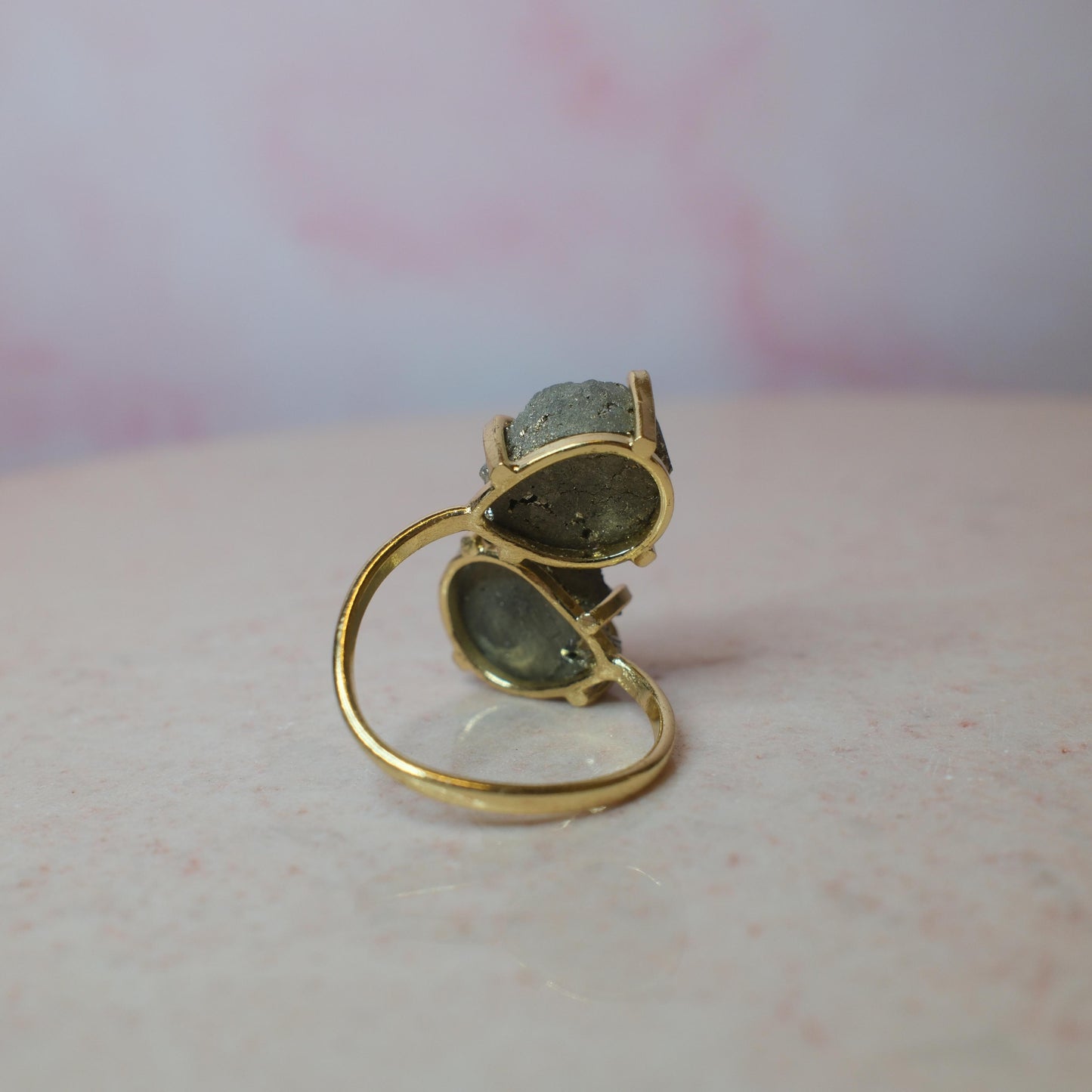 Pyrit ring, guld (B) Spiritana