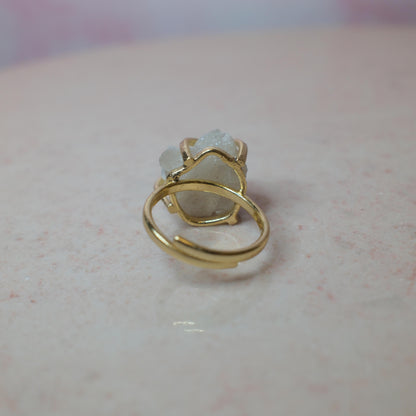 Ängelkvarts ring, guld (B) Spiritana