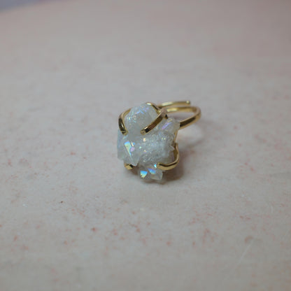 Ängelkvarts ring, guld (B) Spiritana