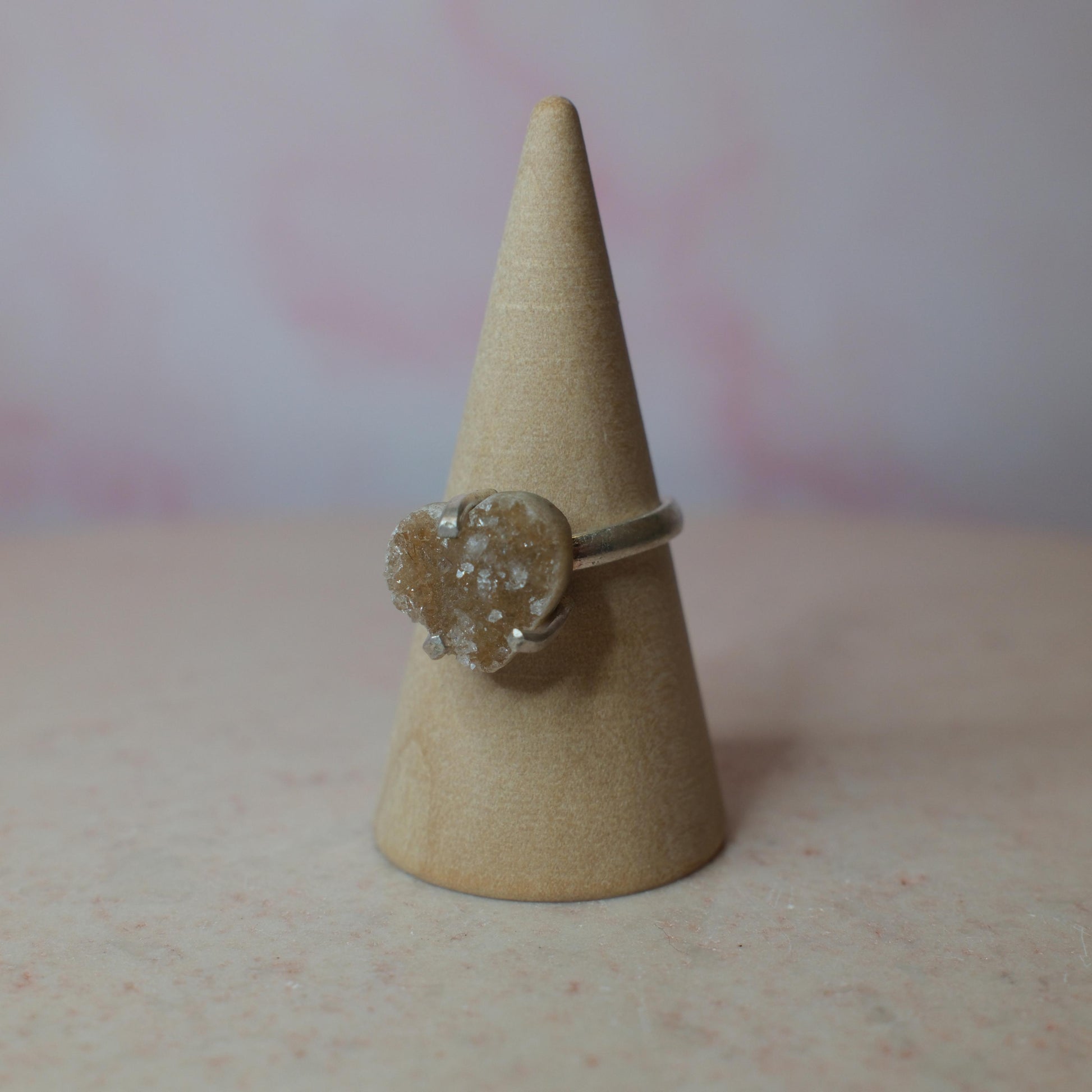 Druzy kvarts ring, guld (A) Spiritana