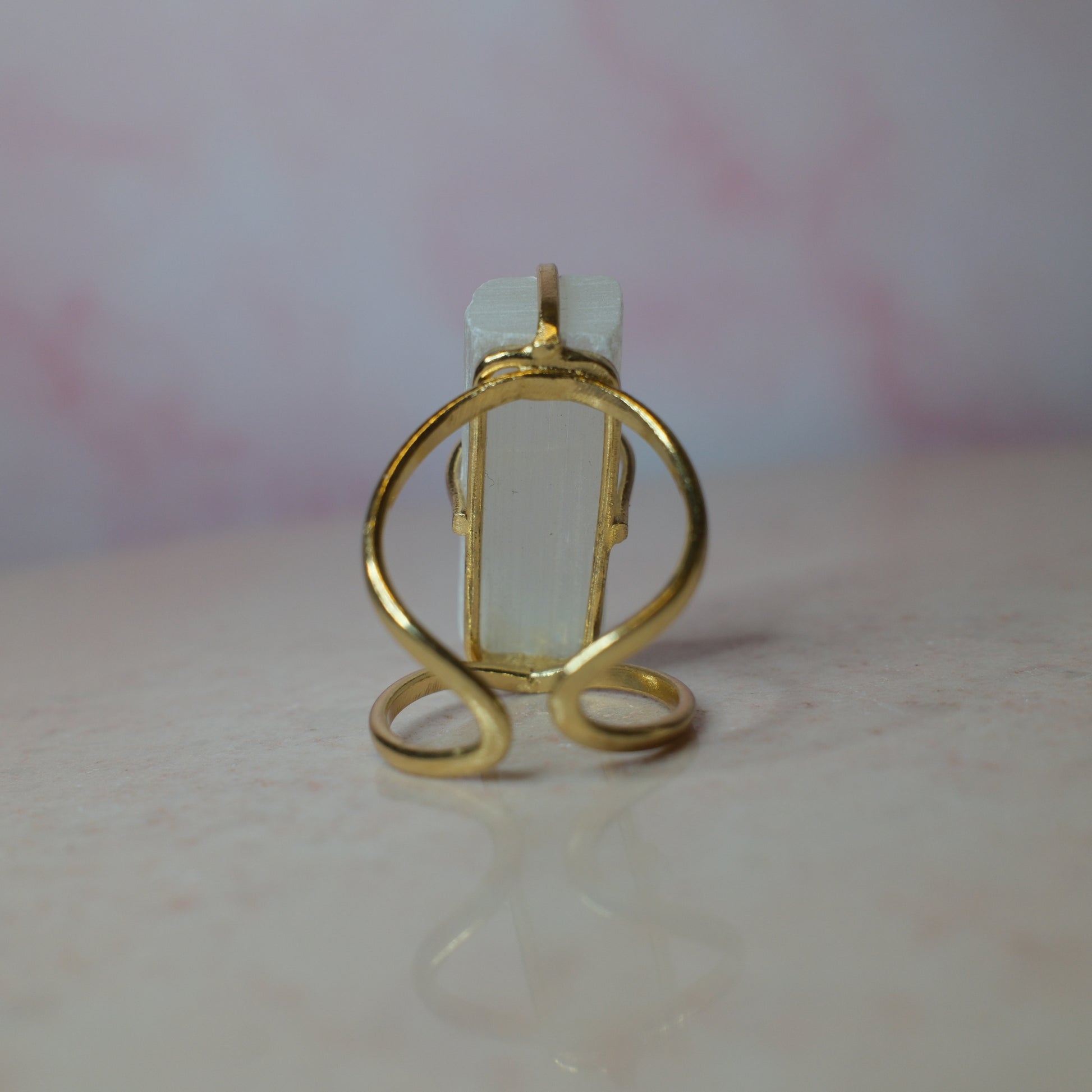 Selenit ring, guld (C) Spiritana
