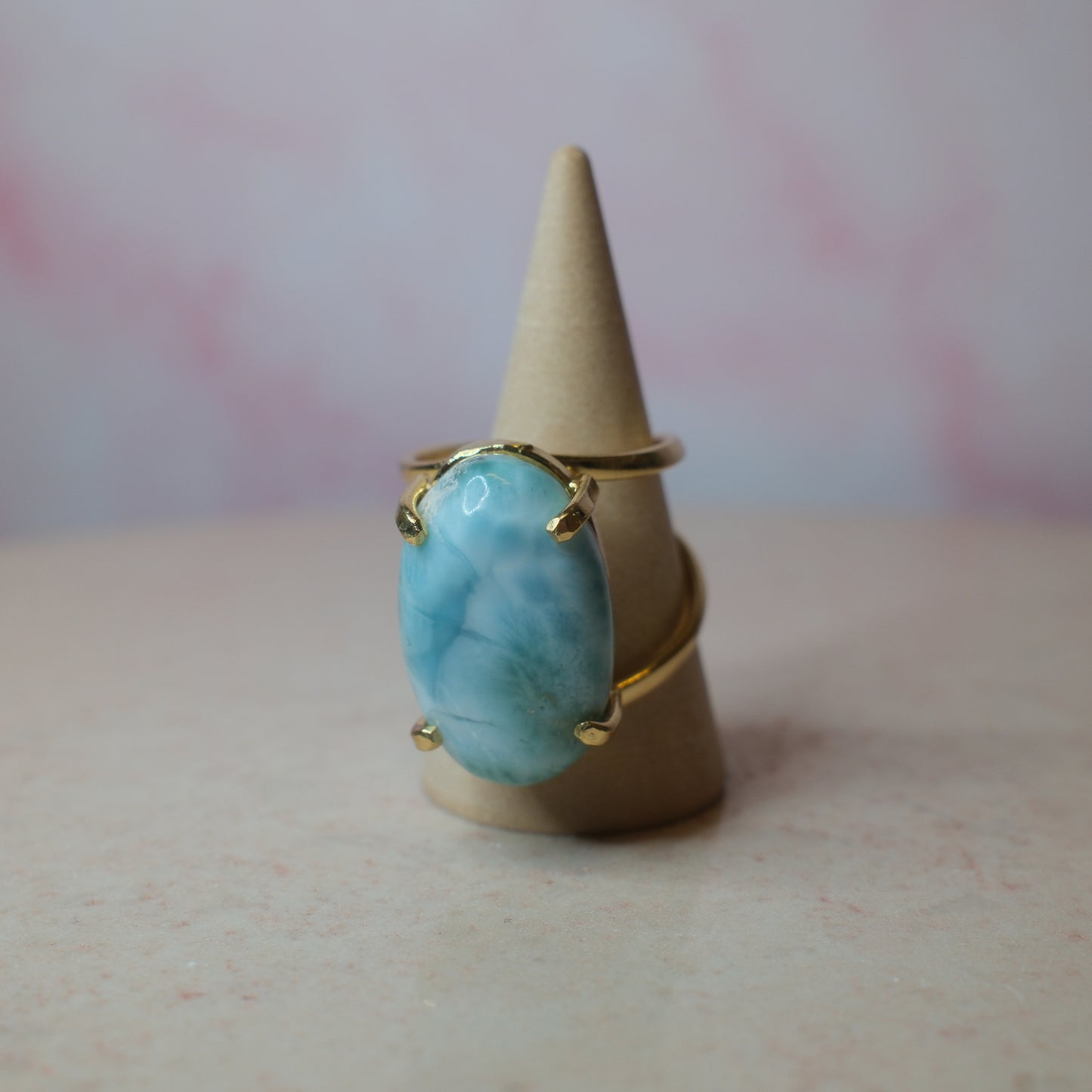 Larimar ring, guld (H) Spiritana
