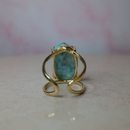 Larimar ring, guld (H) Spiritana