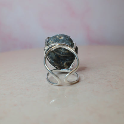 Agatgeod ring, silver (B) Spiritana