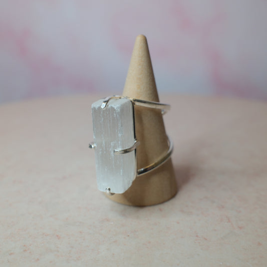 Selenit ring, silver (D) Spiritana