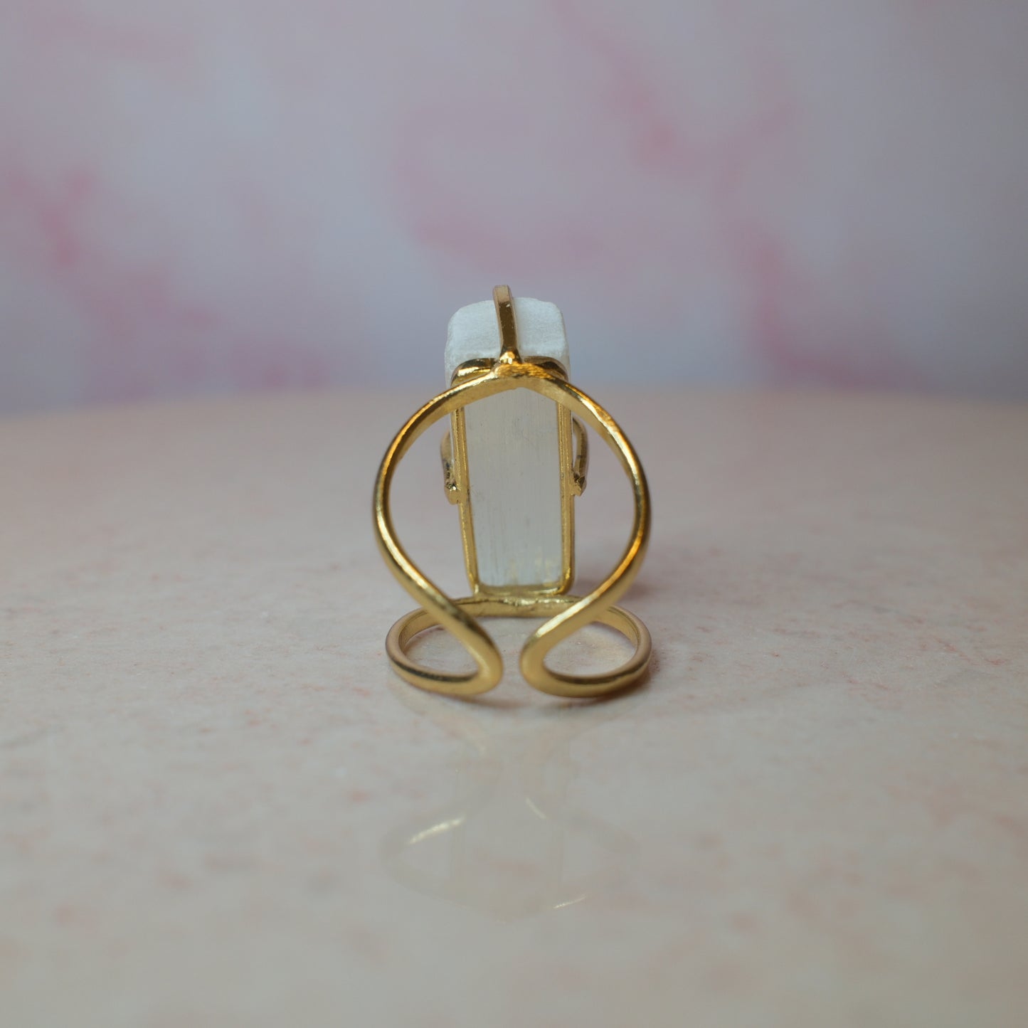 Selenit ring, guld (E) Spiritana