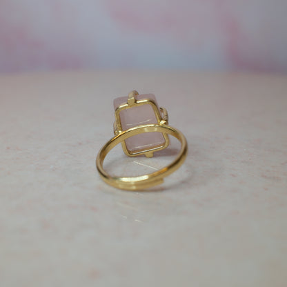 Rosenkvarts ring, guld (A) Spiritana